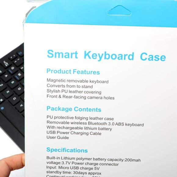 Samsung Galaxy Tab S6 Lite Wireless Keyboard Case Magnetic Travel Black Office - Picture 11 of 12